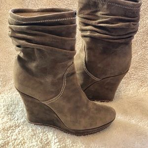 Italian-Made Wedge Suede Boots